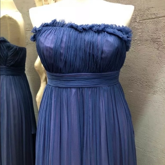 LAILA DRESS CHIFFON MAXI PURPLE BLUE SIZE 4 SMALL - Picture 8 of 16